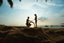 a man proposing to a woman at a beach