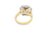 Yellow Asscher Cut Double Halo