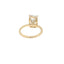 Radiant cut diamond engagement ring