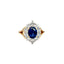 Elegant Sapphire Diamond cluster Ring