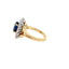 Elegant Sapphire Diamond cluster Ring