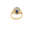 Elegant Sapphire Diamond cluster Ring