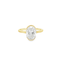 Oval Semi Bezel Engagement Ring