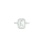 Emerald-Cut Halo Diamond Ring