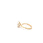 Oval diamond Engagement Ring East West Claws
