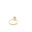 Oval diamond Engagement Ring East West Claws
