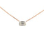 Emerald cut Diamond Necklace