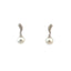 pearl, diamond drop earrings