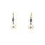 South sea Pearl and Aqua Marine  earrings in 18 K Yellow gold