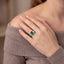 Elegant muso Emerald and Diamond Ring