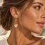 South Sea Pearl and diamond basket earrings