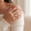Emerald cut Diamond Solitaire Engagement ring