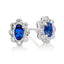 Sapphire Halo Stud Earrings