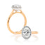 Oval Halo Plain Band