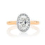 Oval Halo Plain Band