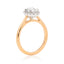 Oval Halo Plain Band