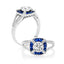 Blue Sapphire Cross Ring