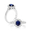 Sapphire Halo Ring