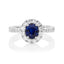 Sapphire Halo Ring