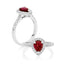 Pear Cathedral Ruby Halo