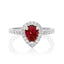 Pear Cathedral Ruby Halo