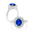Blue Sapphire Double Halo