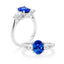 Blue Sapphire Oval Trilogy