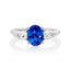 Blue Sapphire Oval Trilogy