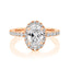 Fine Oval Halo Ring