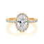 Fine Oval Halo Ring
