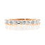 Horizontal Emerald Cut Wedding Ring