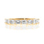 Horizontal Emerald Cut Wedding Ring