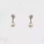 pearl, diamond drop earrings