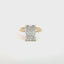 Radiant cut diamond engagement ring