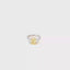 Yellow Cushion diamond trilogy engagement ring