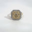 Yellow Asscher Cut Double Halo
