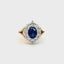 Elegant Sapphire Diamond cluster Ring