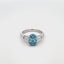 Blue Oval Diamond Trilogy Ring