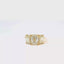 Light Yellow Emerald Cut Trilogy