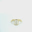 Emerald Cut Diamond Ring Floating design