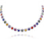 Colourful Sapphire Tennis Necklace