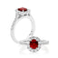 Ruby Halo Ring