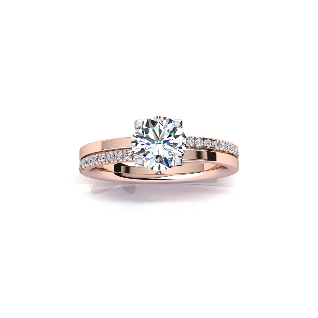 Split Band Solitaire Ring Chantelle