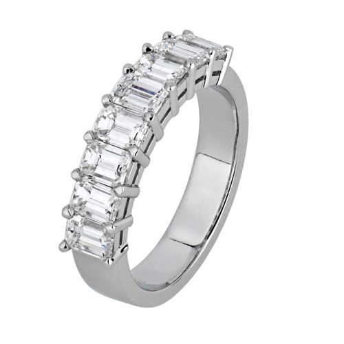 14K White Gold Marquise Round Style Diamond Eternity Wedding Band – Serjeo