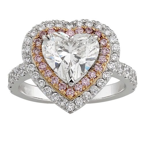 Blue and Pink Heart Sapphire Diamond Ring – JB Diamonds and Fine Jewelry  Inc.