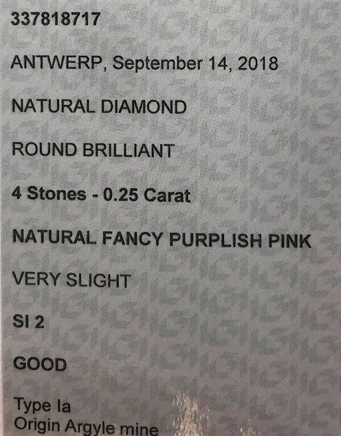 VDPINK116 4 = 0.25ct (Fancy Purplish Pink)